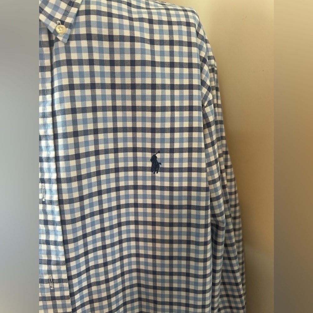 RALPH LAUREN BLUE LABEL GINGHAM OXFORD STYLE SHIRT XL. TIMELESS, POLISHED - Picture 4 of 9
